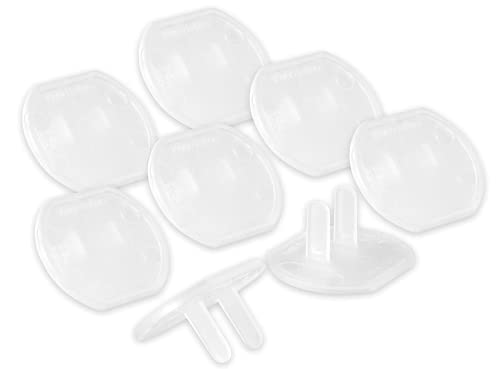Image of Power Gear Electrical Outlet Baby Proof Covers, 8 Pack, Clear | Secure Outlet Plugs for Baby Proofing & Child Proofing, Reusable, Durable Plastic, Tamper Resistant