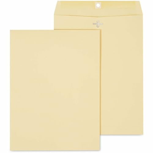 Universal 41907 Kraft Clasp Envelope, Center Seam, 32lb, 9 x 12, Brown Kraft (Box of 100)