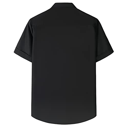 JOGAL Men's Bowling Shirts 50s Rockabilly Short Sleeve Button Down Shirt Beach Aloha Style Hawaiian Shirts2