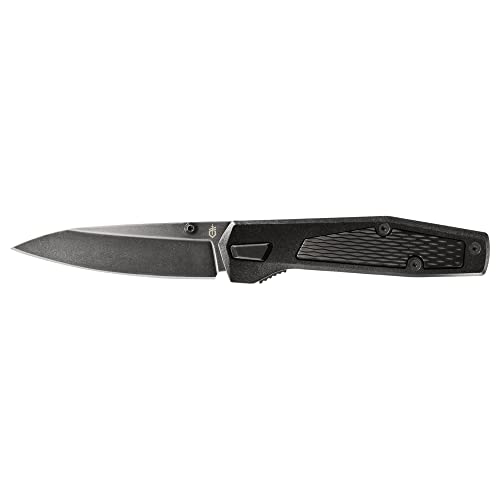 Gerber Gear Fuse Pocket Knife, 3.3 Inch Plane Edge Blade, Black