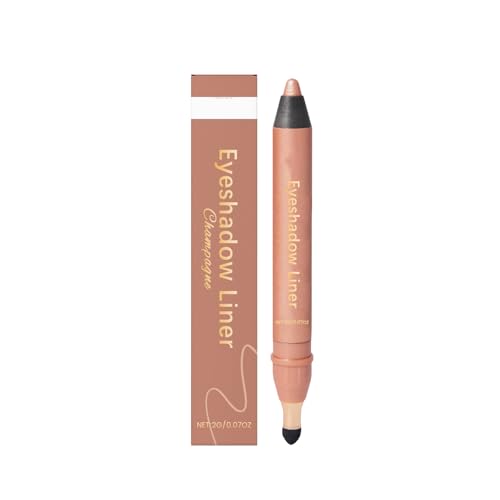 Lápiz de Sombras de Ojos 2 en 1 - Resistente al agua y a las manchas, diseño de doble punta, color de larga duración para looks profesionales (6 colores, 2 g cada uno)