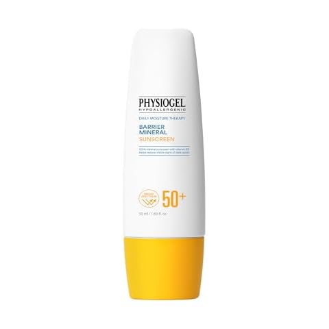 Physiogel Daily Moisture Therapy Barrier Mineral Sunscreen Broad Spectrum 50 | Water Resistant & Safe for Sensitve Skin | Strenghten Skin Barrier | Reef Friendly, Paraben-Free, Dermatologically Tested Cover