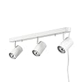 Globe Electric 60024 22" 3-Light Plug-in Track Lighting, Matte White, 15 Foot Cord, in-Line On/Off Rocker Switch, Kitchen, Bathroom, Home Essentials, Ceiling Light, Dorm, Dining Room, Hallway