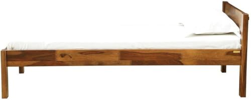 Image of CRAFT D ARTS Sheesham Wood Single Size Bed Without Storage | Wooden Single Bed | Space Saving Low Floor /Lying /Rise /Level /Profile Cot Bed for Bedroom, Natural Finish