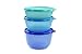TUPPERWARE B06 Ensemble 3 Bols 1 L turquoise + 1,5 L bleu + 2 L bleu foncé AVEC CADEAU 27467