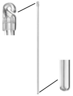 New Blind Wand/Rod - Color Clear- High Strength (16" Hook 2 Pack) - Thumbnail 6