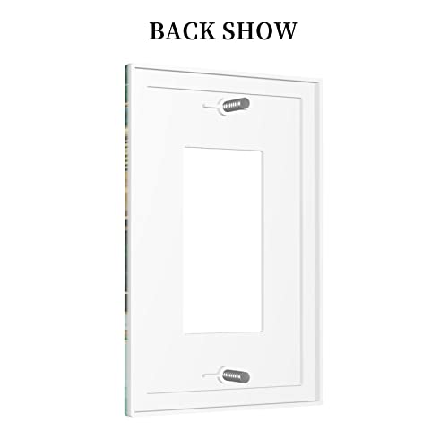 Green Marble Abstract Emerald Green 1 Gang Decora Light Switch Cover Single Rocker Wall Plate Decorative Switchplate Gfci Electrical Outlet Cover Faceplate For Bathroom Home Decor #TOP3