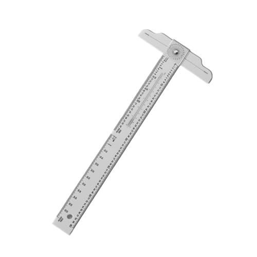 POXZSFX Regla cuadrada en T transparente de 24 pulgadas, herramienta de medición profesional, excelente para trabajos de precisión y educativos, regla en T giratoria, dibujo,