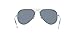 Ray-Ban RB3025 Classic Aviator Sunglasses, Silver/Polarized Blue, 55 mm