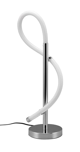 Reality Leuchten RL LED Lámpara de Mesa Argos R52361106, Metal Cromo, Plástico Blanco, excl. LED de 10,5 vatios