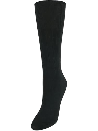 Image of Women's Cotton Blend Comfort Top Circulation Socks Dress, Black, One Size
