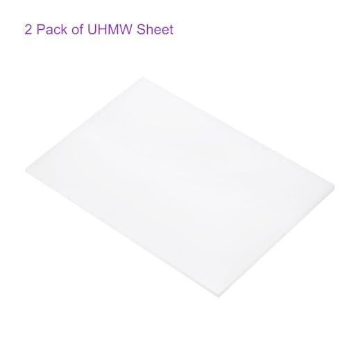 Image of DMiotech 2 Pack 6 x 8 x 0.15 Inch Plastic UHMW Sheets, Ultra High Molecular Weight Polyethylene, Opaque White Polyethylene Board for Automotive, Chemical, Manufacturing, DIY Home Kitchen