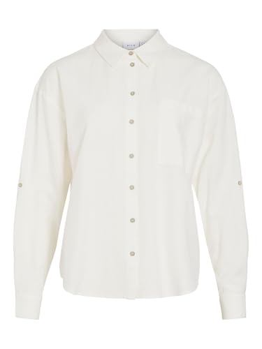 Vila Camiseta Viprisilla L/S, Blanco Nieve., 40