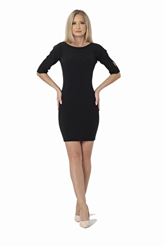 KNITTONS Women's Sheath Bodycon Dress Rib Knit...