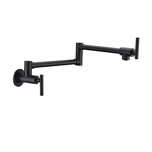 LaYaQbin 蛇口 浴室用蛇口 トリムキット フィラータップ 折りたたみ式 キッチン蛇口 シングルコールドシンクタップ 回転式 折りたたみ注ぎ口 クロム真鍮 壁取り付けクレーン バスルーム蛇口