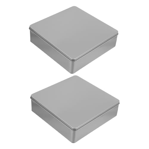 ULTECHNOVO 2 Piezas Caja Hojalata Metálico para Galletas y Horneados Almacenamiento Hermético para Cocina Caja de Almacenamiento Decorativa