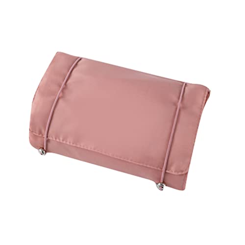 Necessaire organizadora de viagem 4 em 1, kit de cosméticos compacto dobrável com gancho e zíper, ro
