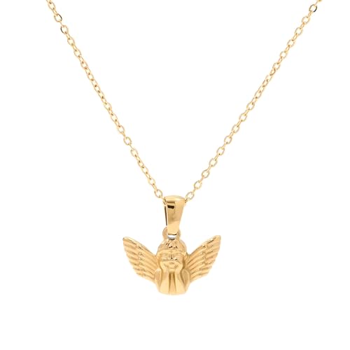 Collier Ange Gardien pour filles en plaqué or avec chaîne étanche et bijoux à breloques