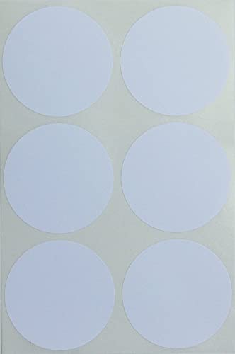 Image of True-Ally 400 piece White Color 50mm (2 Inch) Round Dot Sticker Self Adhesive Labels Writable Surface for Kids Activity, File Classification, Calendar Planner (White Color)