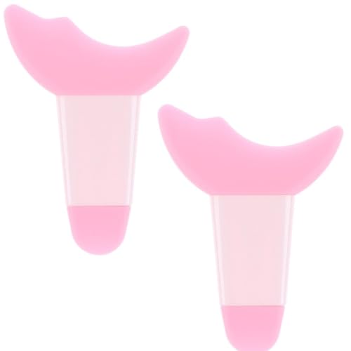 Jinmoioy マスカラガード マスカラシールドガード 2個セット アイライナーブラシ アイメイクエイド 再利用可能 多機能アイメイクアシスト アイメイクツール 補助パッド まつ毛パーマ セルフキット (ピンク A)