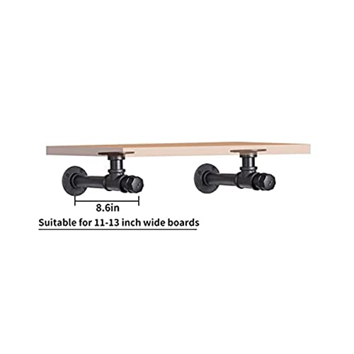 Ycco Iron Pipe Shelf Brackets 10 Pcs Industrial Diy L Pipe Shelf Bracket For 12 In Wood Floating Shelf Vintage Look Home Pipe Decor #TOP1