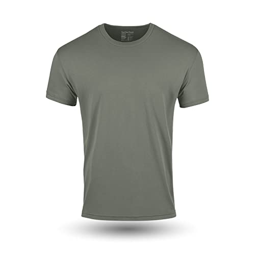 Fresh Clean Threads Mens T-Shirts 1-Pack Short Sleeve Crew Neck Premium Tees - Fitted Style Soft Cotton-Poly Fabric Tag-Free Comfort