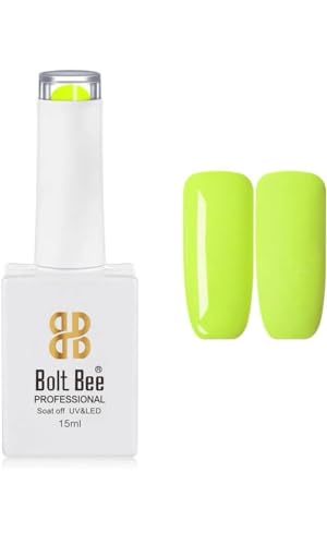 Image of Bolt Bee Lime Punch Color Gel Nail Polish Soak Off UV Gel 15ML DIY at Home Manicure Salon Nail Art