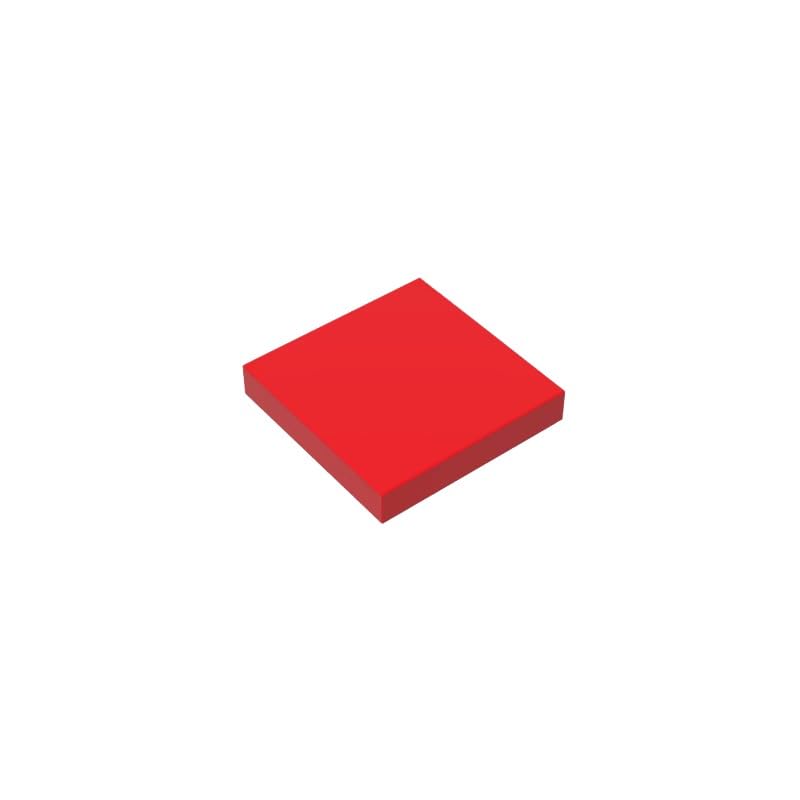 Gobricks 3068 Foundation Plate Tile 2x2 with Groove 50 Pieces GDS-561 Compatible with Lego Building Blocks Color:Red โ image 1