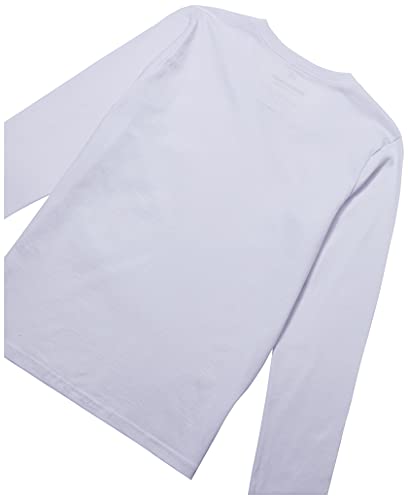 Camiseta basicamente. Lisa, criança-unissex, Branco, 10