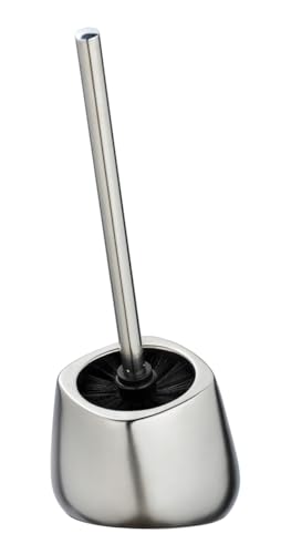 WENKO WC-Garnitur Biot Chrom matt, hochwertiger Bürstenhalter aus edler Keramik, inklusive Toilettenbürste, 26 x 33 x 13 cm, Silber WENKO WC-Garnitur Biot Chrom matt, hochwertiger Bürstenhalter aus edler Keramik, inklusive Toilettenbürste, 26 x 33 x 13 cm, Silber