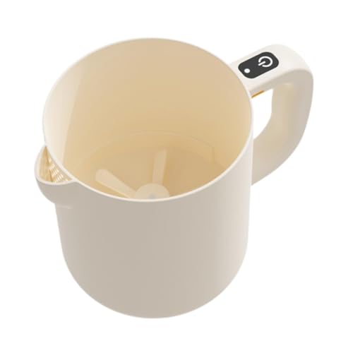 Electric Egg Beater Rice Washer Mixing Bowl Multipurpose Baking Tool Rechargeable Small Mixer Stand Mixer for Mixing Whipping, Beige