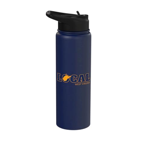 Visit WV Mountain Souvenir Gift Love West Virginia Local Stainless Steel Insulated Water Bottle