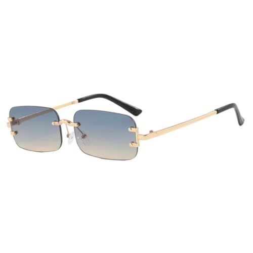 Lunettes de soleil rectangulaires sans monture et ultra légères avec UV400