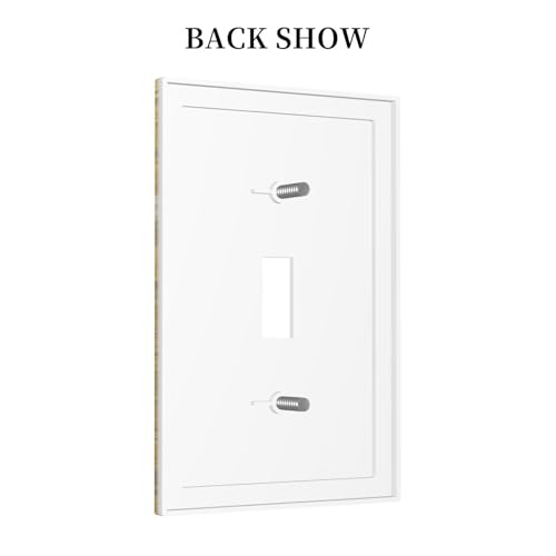 Decorative Switch Plate Covers Vintage White Flowers Birds on Golden Background 1 Gang Light Switch Cover Plate Single Toggle Wall Plate Outlet Covers Wall Plate for Home Decor