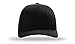 Richardson 112 Plus Trucker Hat R-Flex Adjustable Elastic Sweatband Poly Stretch Mesh Cap OSFM(Black)