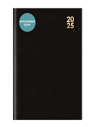 2025 Appointment Diary A4 Black Day Per Page Hardcover Office Planner Desk Organiser