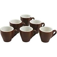  Pratiko Set 6 TAZZINE per Caffe\' Tipo Bar in Ceramica, Senza PIATTINI