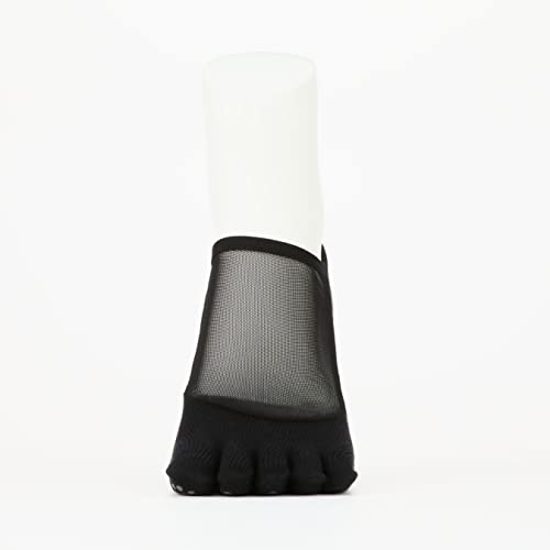 Toesox Grip Pilates Barre Socks – Non Slip Luna Full Toe For Yoga & Ballet, Small, Black #TOP1