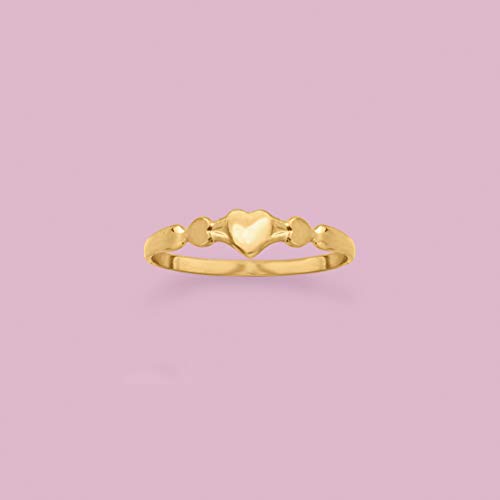 Baby's 14kt Yellow Gold Heart Ring. Size 13