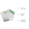 100 Grip Seal Bags 150 x 150mm | Reusable Strong Zip Lock | Small Clear Resealable Plastic Bags | Polythene Packaging for Food Storage, Jewellery - by FOGG Supplies (150 x 150)