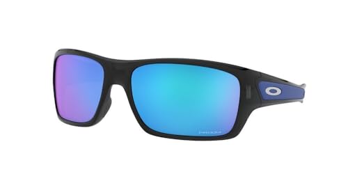 Óculos de Sol Oakley Turbine 0OO9263 926356 Tam 63 / Preto - Lentes Prizm Sapphire