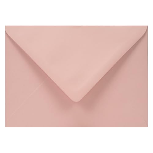 Enveloppes rose pâle B6 Netuno 125x175mm en papier recyclé naturel 110g pour invitations