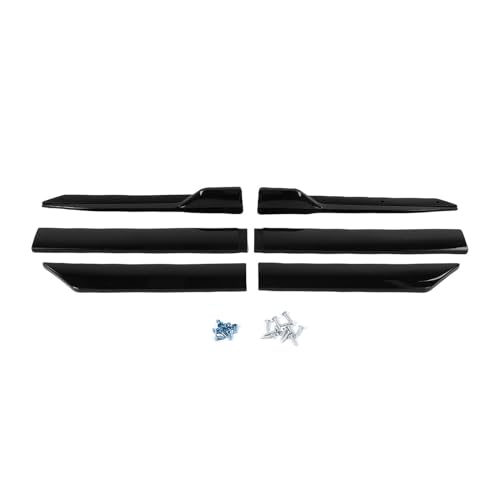 ZDETGU Seitenschweller, Kipphebel, Universelles ABS, Verstellbare Seitenschweller, Verlängerung, Splitterlippe, Stilvolles Aerodynamisches Design für Autoenthusiasten, 105 Cm (BLACK)