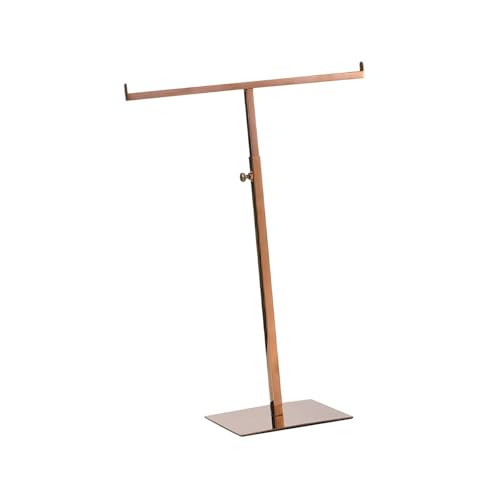 Soporte regulable para collares con base estable de 15x17 cm espejo oro rosa 7