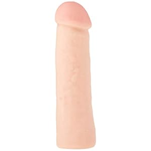 You2Toys Big white sleeve – huidkleurige penismanchet voor mannen, zachte penishoes voor penisverlenging, mouw met eikel en adering, huidskleur
