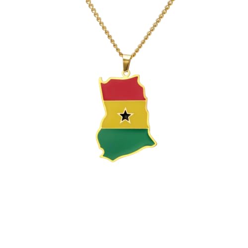 Collier carte du Soudan et bijoux africains du Ghana