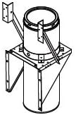 284016 6" Adjustable Tee Support Bracket-GA