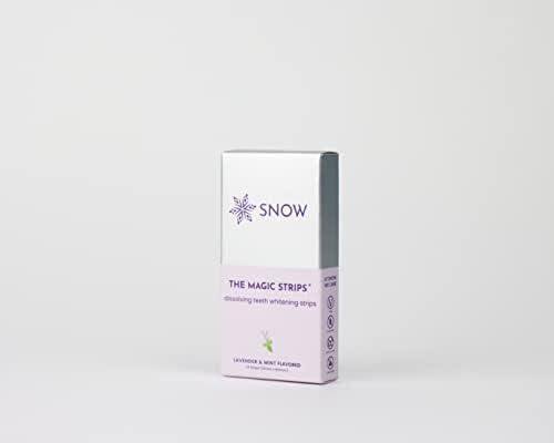 Snow The Magic Strips - Safe for Enamel Dissolving Teeth Whitening Strips - Mess-Free Portable Teeth Whitener for Oral Care with Lavender & Mint Flavor, Whitening Strips for Teeth, 14 Strips