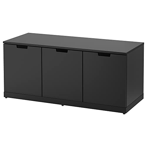 Ikea NORDLI - Cómoda de 3 cajones, 120 x 54 cm, color antracita