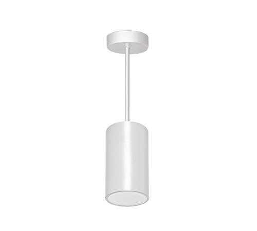 Luminaire suspendu Lens N20 blanc plafonnier design 230V secours 1H